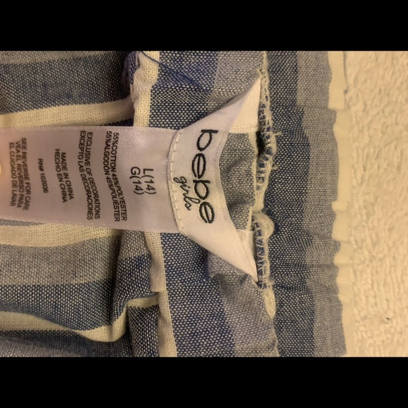 Bebe Striped Detail Denim One Piece Size 14 - Picture 3 of 4